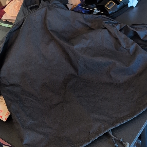 Vintage Calvin Klein Jeans Charcoal Lace-Up Rain Jacket Y2K 90's - Picture 11 of 13